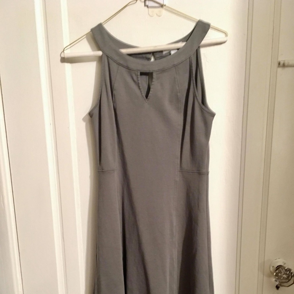 New York & Company Grey Fit and Flare Dress